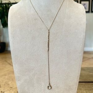 Elegant Gold Lariat Necklace